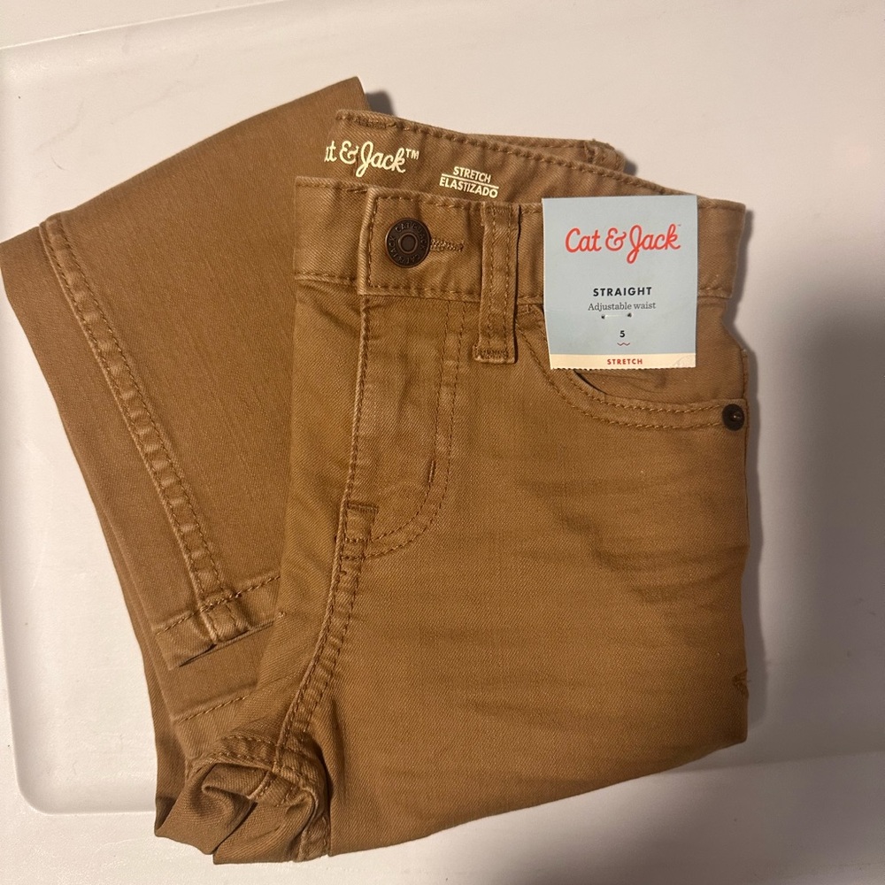 Cat & Jack Brown Straight Jeans